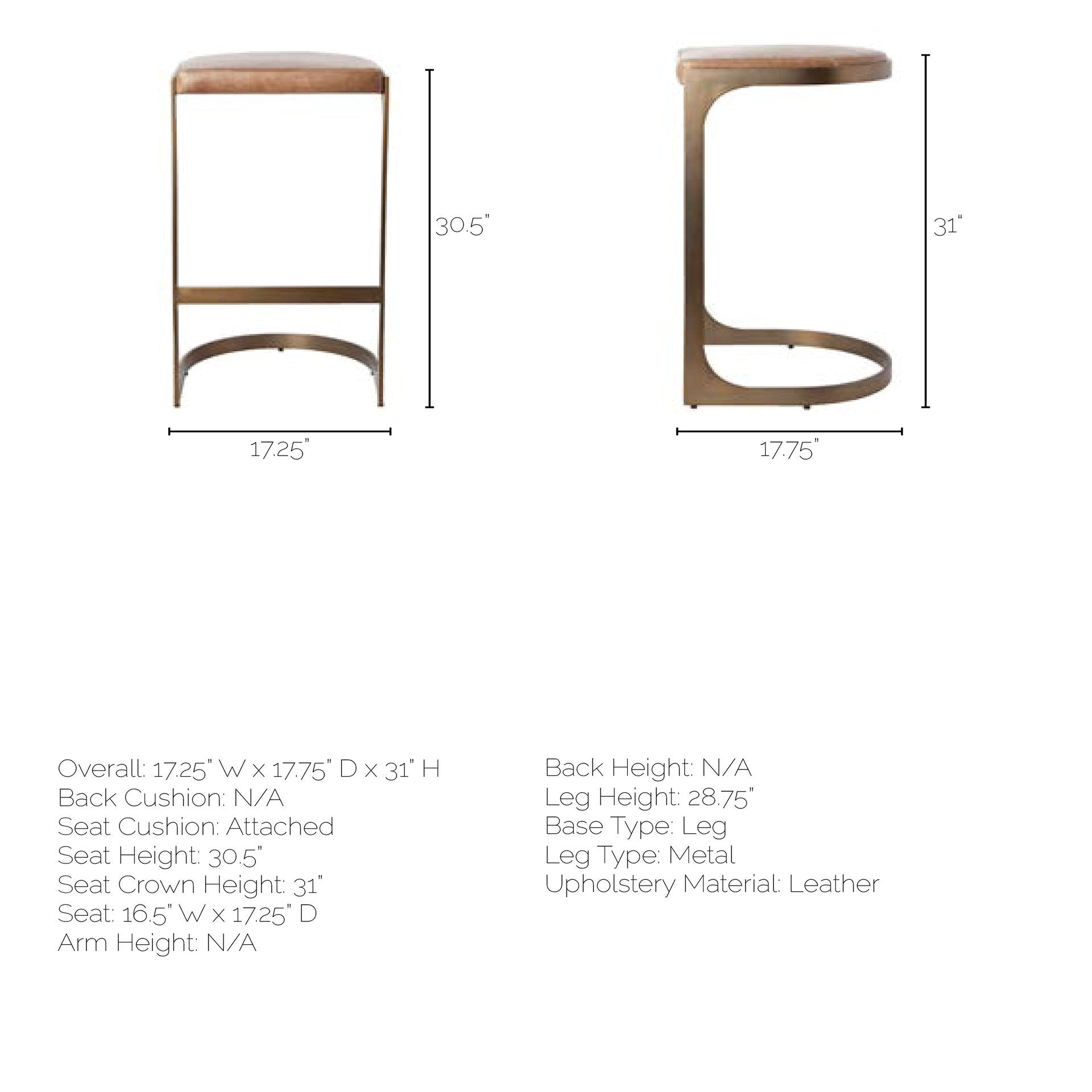 Tyson Leather Seat Stool - 3 Colors - Dekor Butik