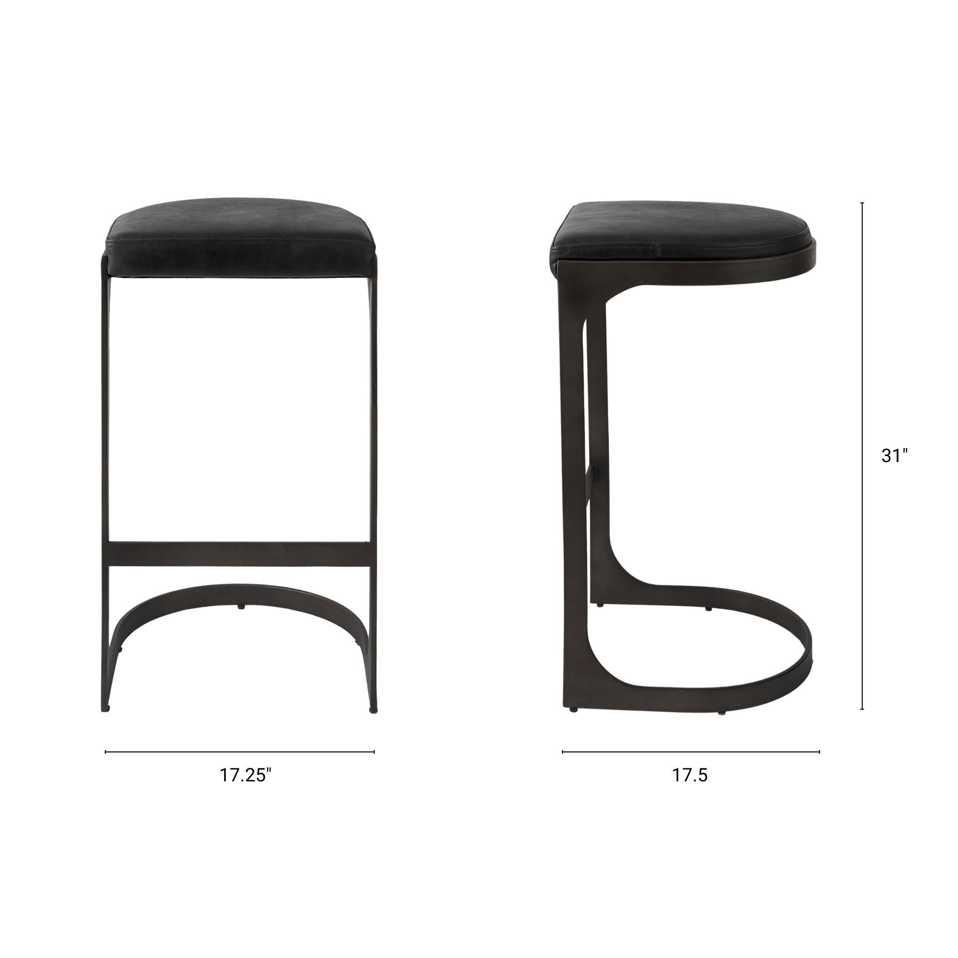 Tyson Leather Seat Stool - 3 Colors - Dekor Butik