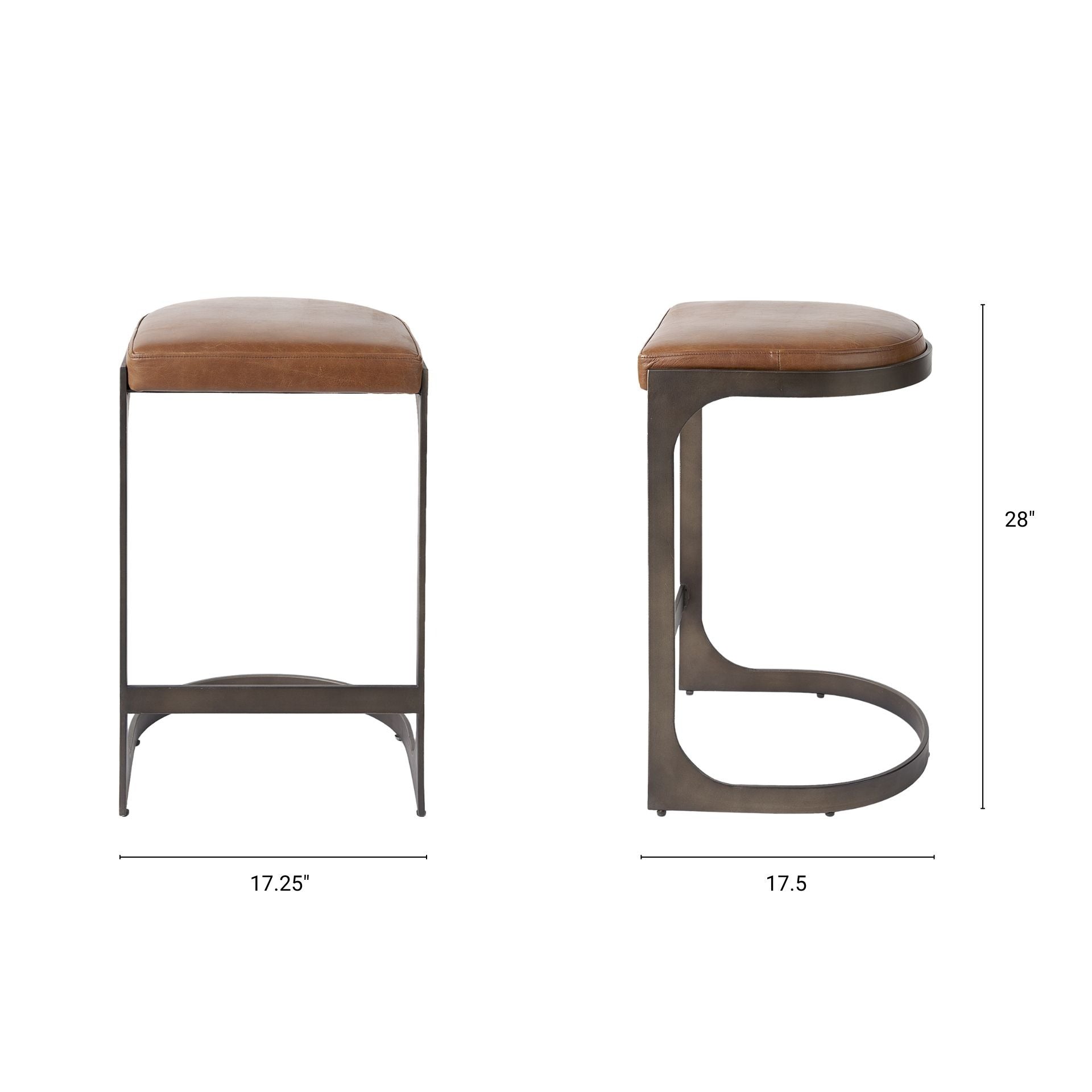 Tyson Leather Seat Stool - 3 Colors - Dekor Butik