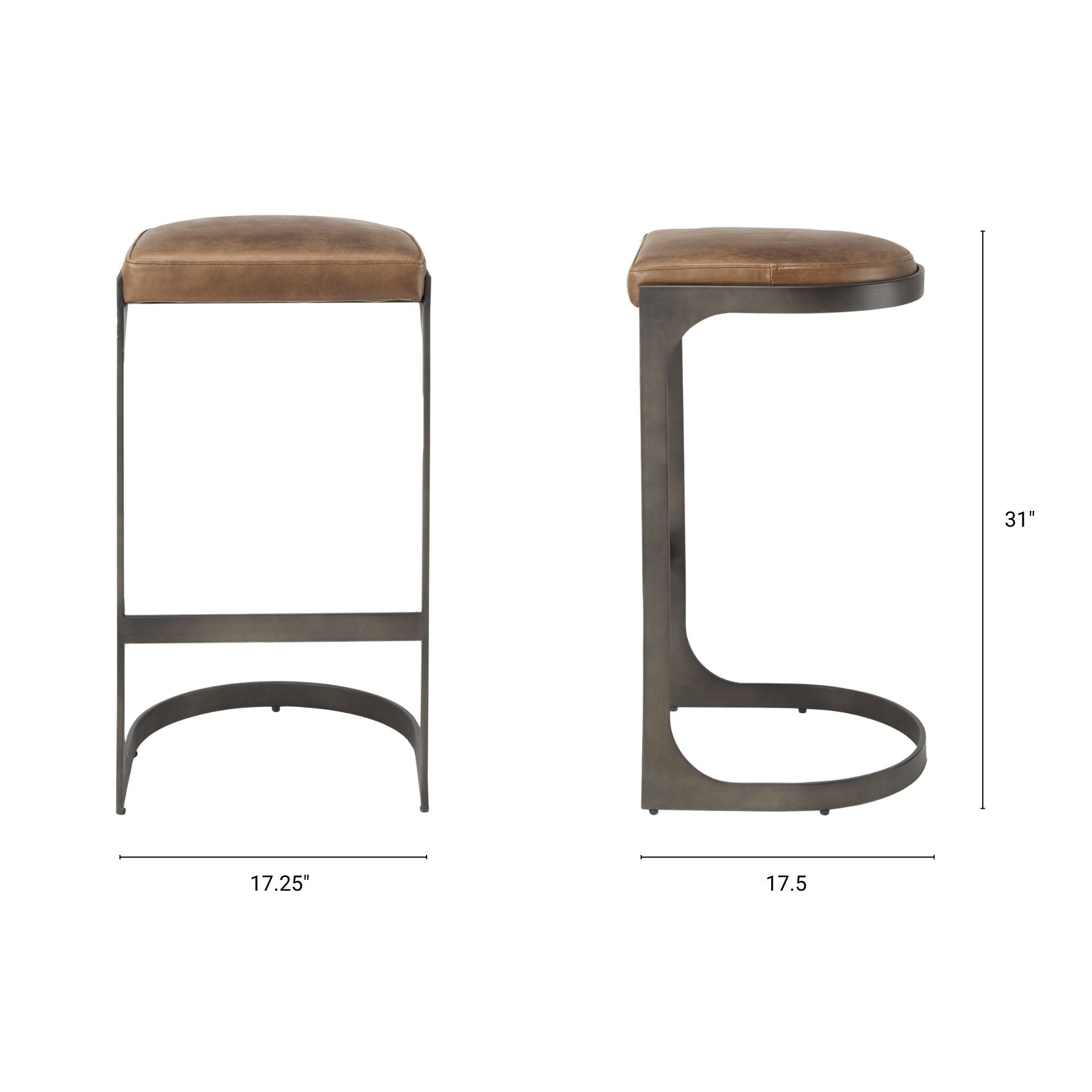 Tyson Leather Seat Stool - 3 Colors - Dekor Butik