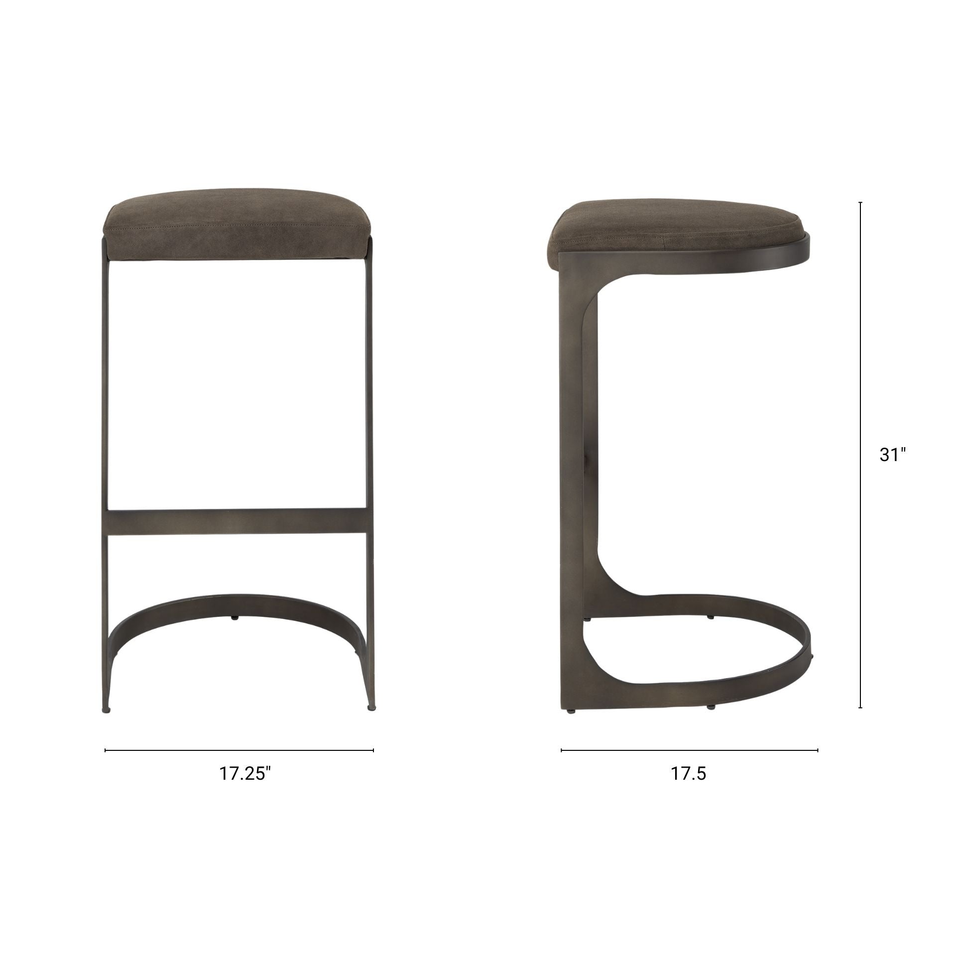 Tyson Suede Seat Stool - 2 Colors - Dekor Butik