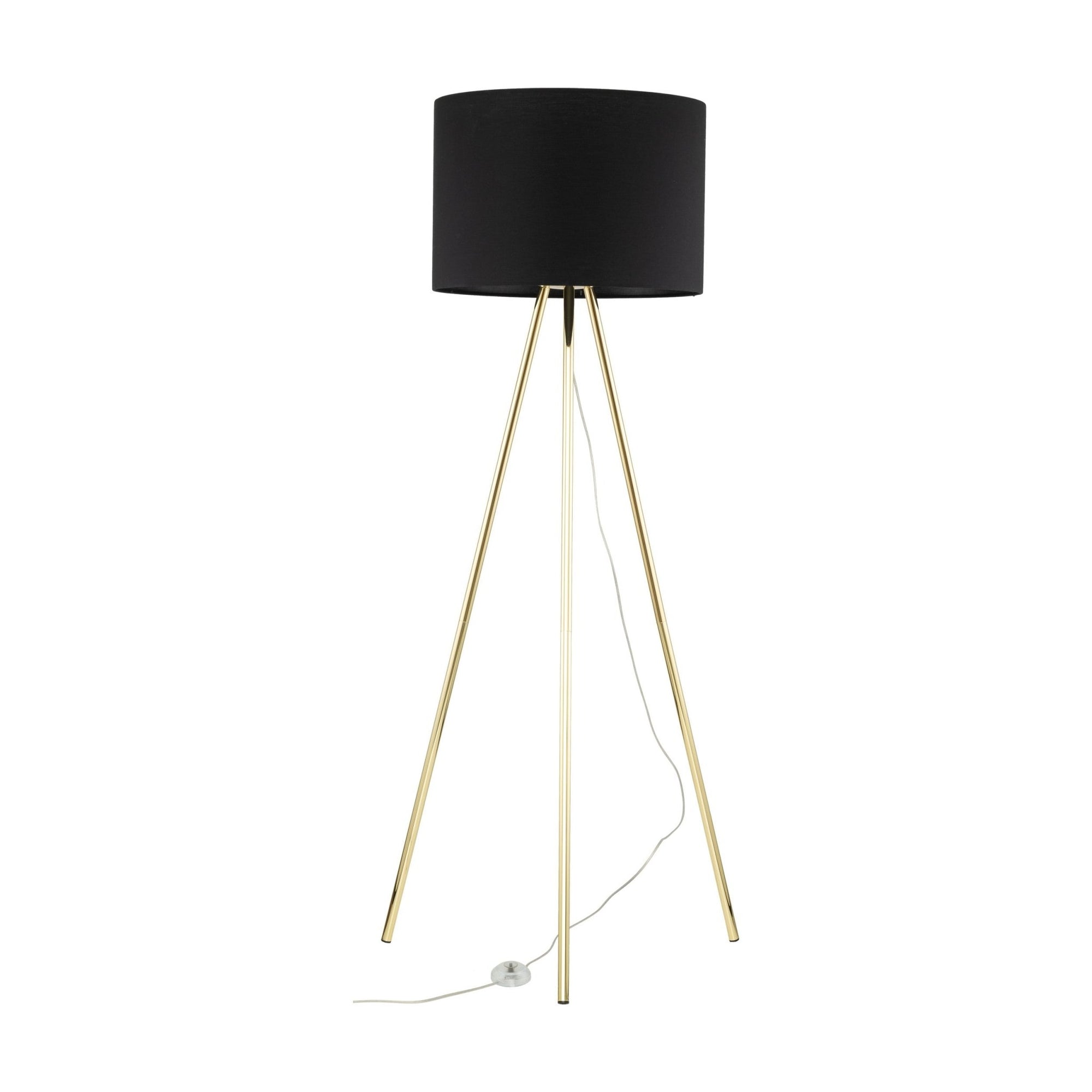 UMBERTO Black Modern Floor Lamp (Clearance) - Dekor Butik