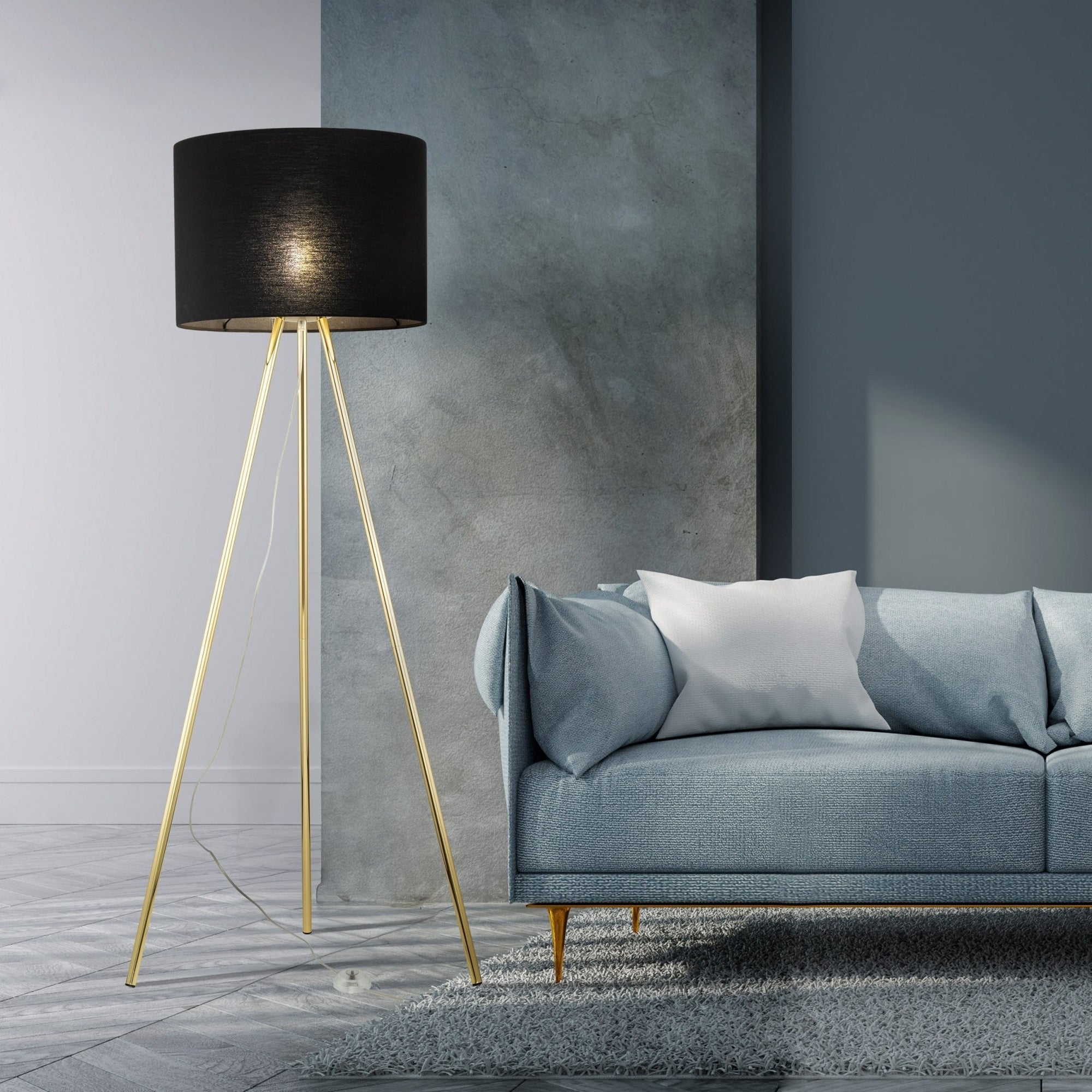 UMBERTO Black Modern Floor Lamp (Clearance) - Dekor Butik