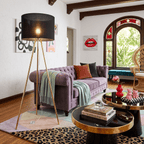 UMBERTO Black Modern Floor Lamp for Living Room & Bedroom (Clearance) - Dekor Butik