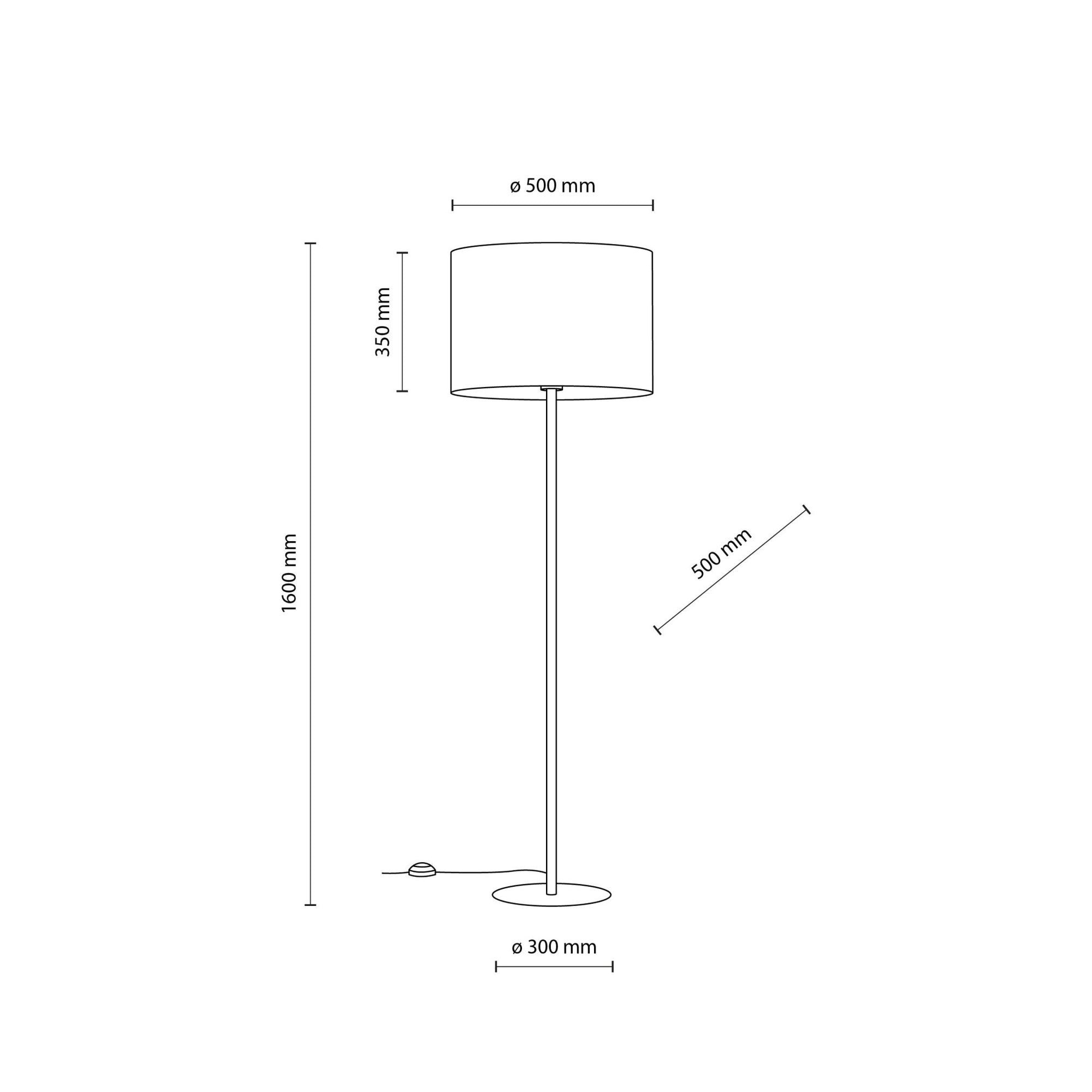 UMBERTO Brown Modern Floor Lamp - Dekor Butik