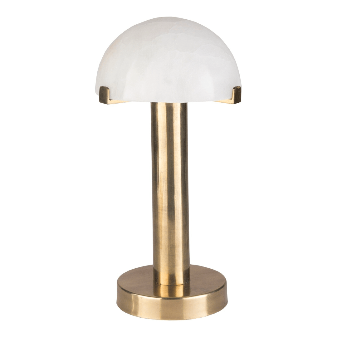 Table LampsUrsula Lamp - Alabaster & Brass Table Lamp - Dekor Butik