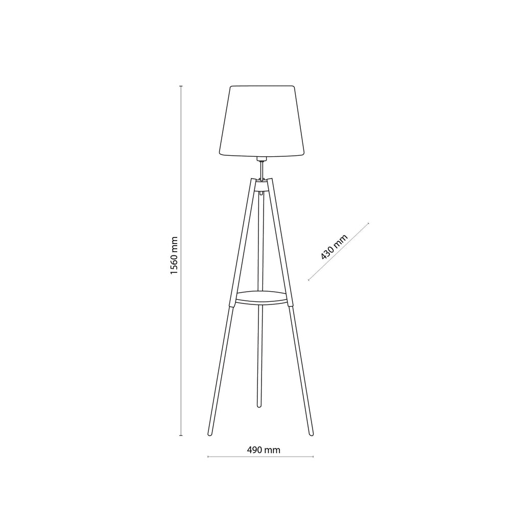Floor LampsVAIO White Tray Table Floor Lamp for Living Room & Bedroom - Dekor Butik