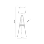 Floor LampsVAIO White Tray Table Floor Lamp for Living Room & Bedroom - Dekor Butik