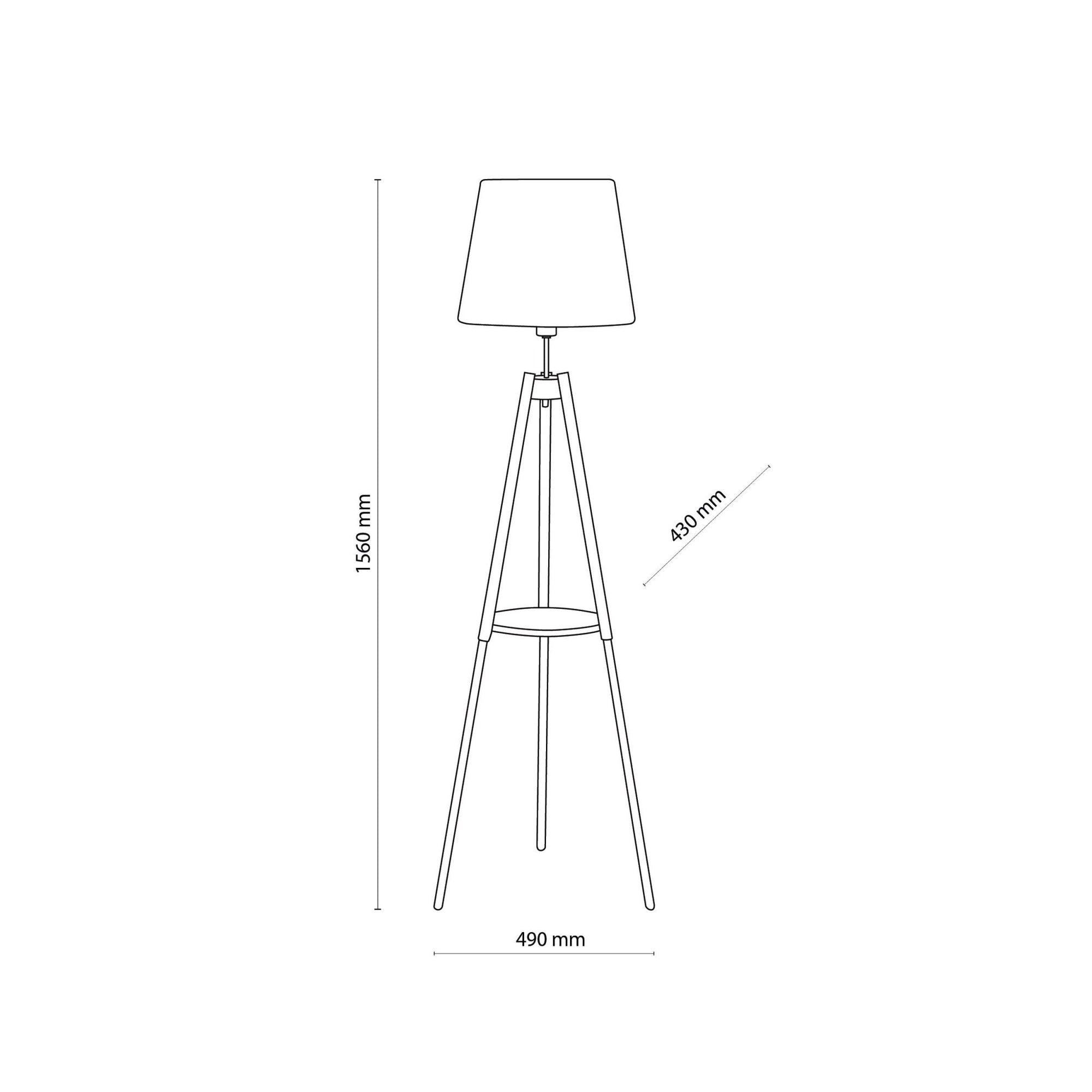 Floor LampsVAIO White Tray Table Floor Lamp for Living Room & Bedroom - Dekor Butik