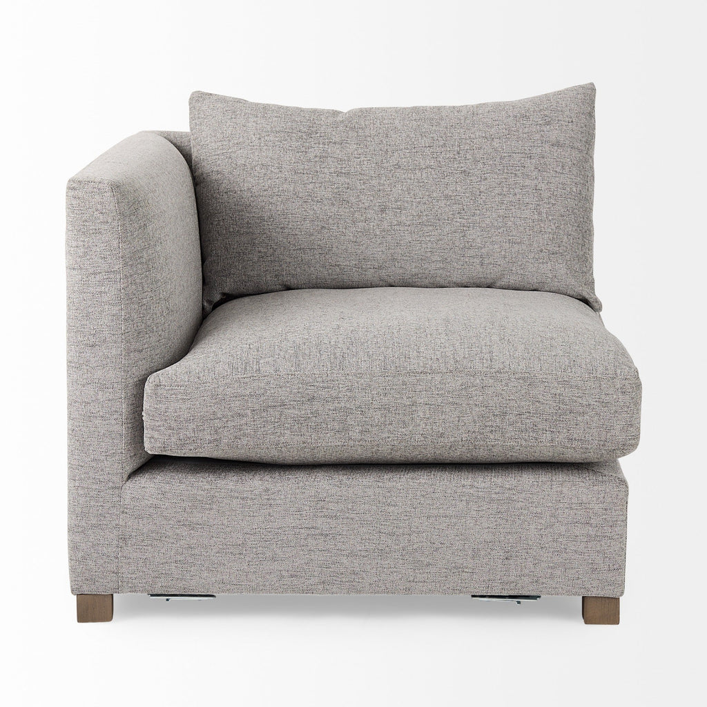 Valence 37.8L x 38.6W x 28.3H Medium Gray Corner Sectional Piece - Dekor Butik