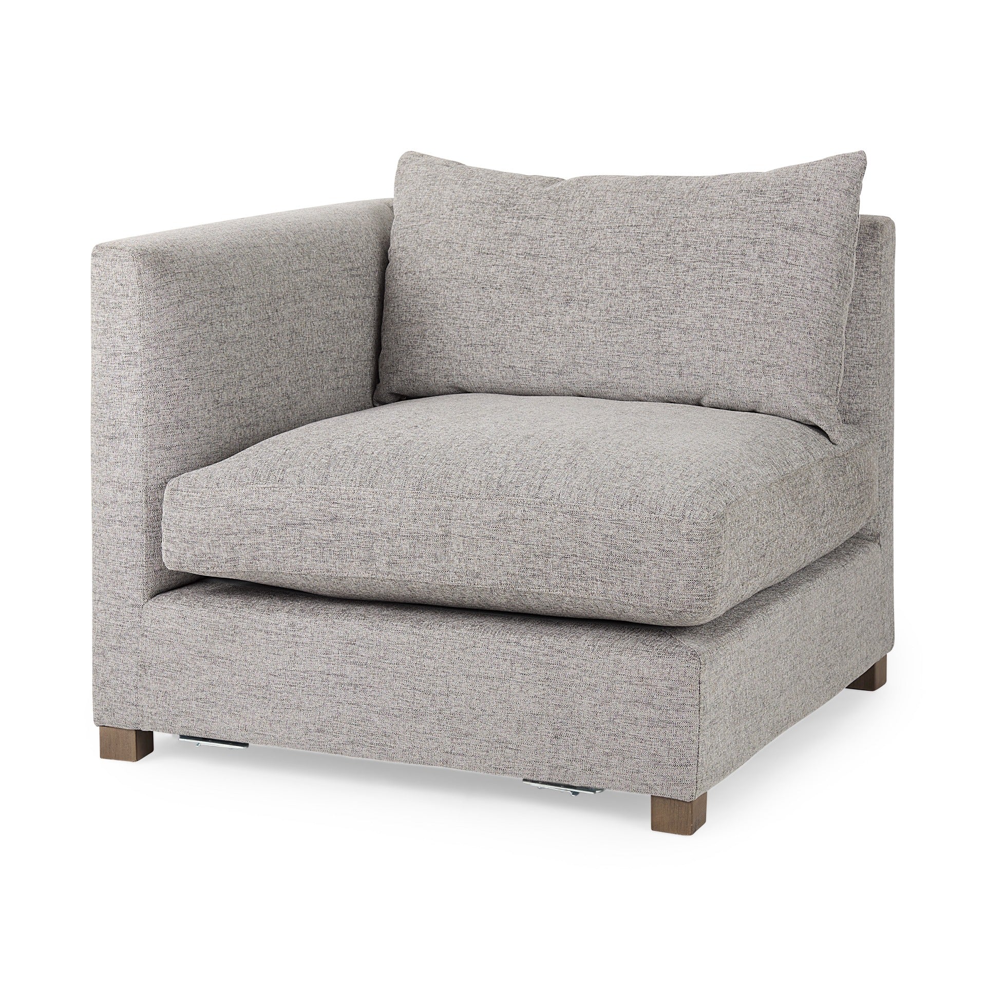 Valence 37.8L x 38.6W x 28.3H Medium Gray Corner Sectional Piece - Dekor Butik