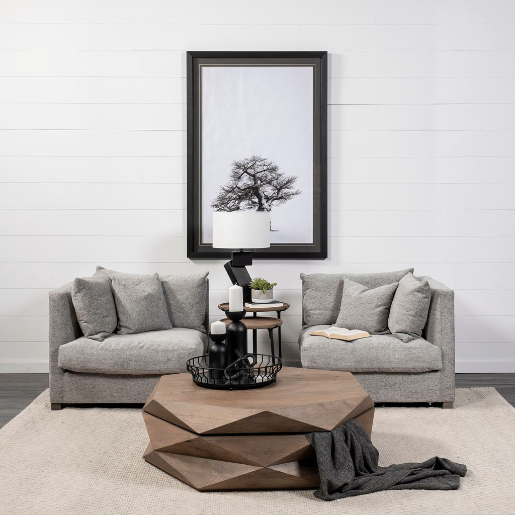 Valence 37.8L x 38.6W x 28.3H Medium Gray Corner Sectional Piece - Dekor Butik