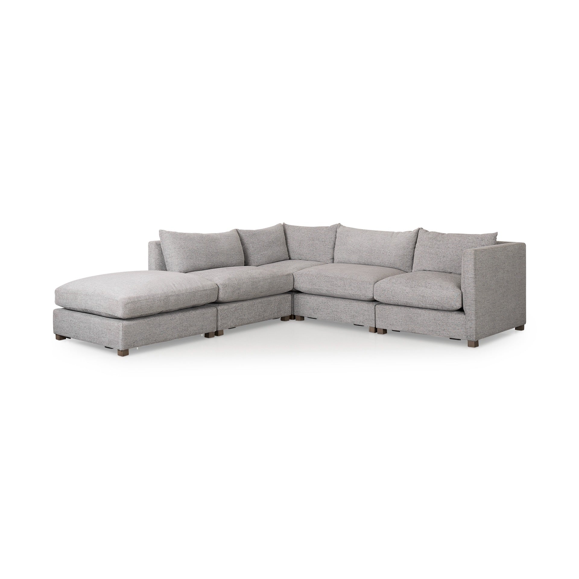 Valence 37.8L x 38.6W x 28.3H Medium Gray Corner Sectional Piece - Dekor Butik