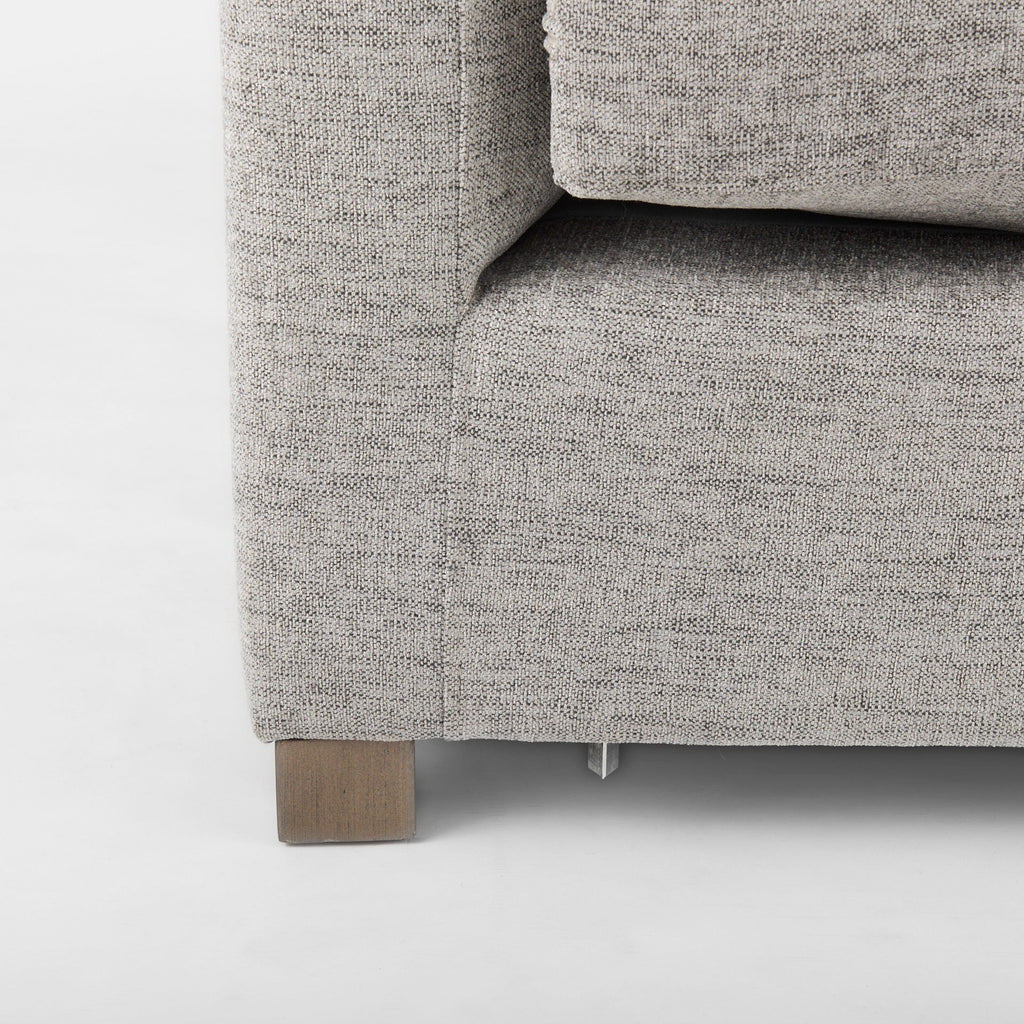 Valence 37.8L x 38.6W x 28.3H Medium Gray Corner Sectional Piece - Dekor Butik
