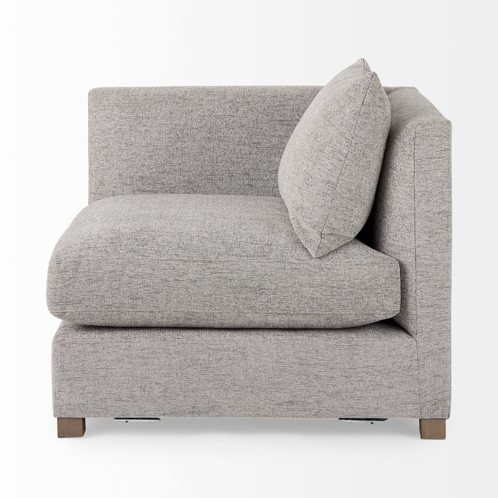 Valence 37.8L x 38.6W x 28.3H Medium Gray Corner Sectional Piece - Dekor Butik