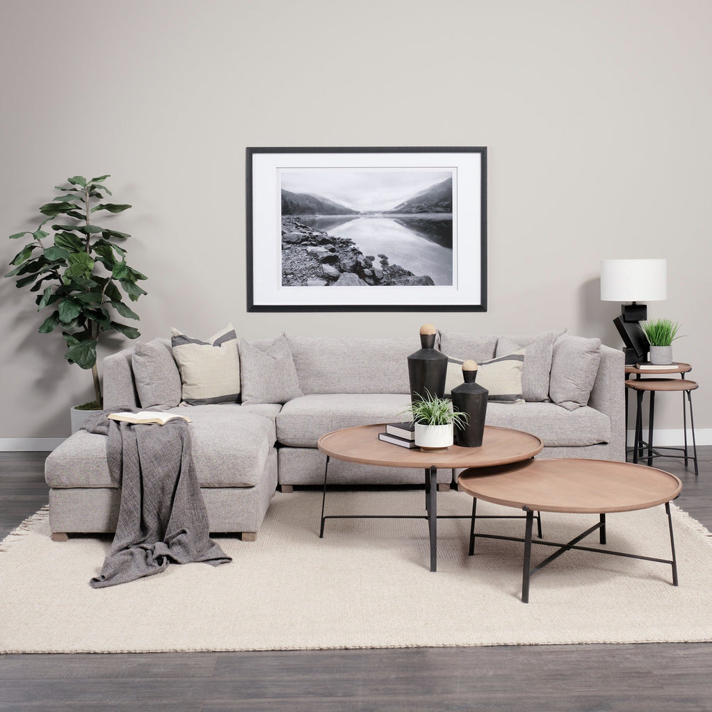 Valence 37.8L x 38.6W x 28.3H Medium Gray Corner Sectional Piece - Dekor Butik