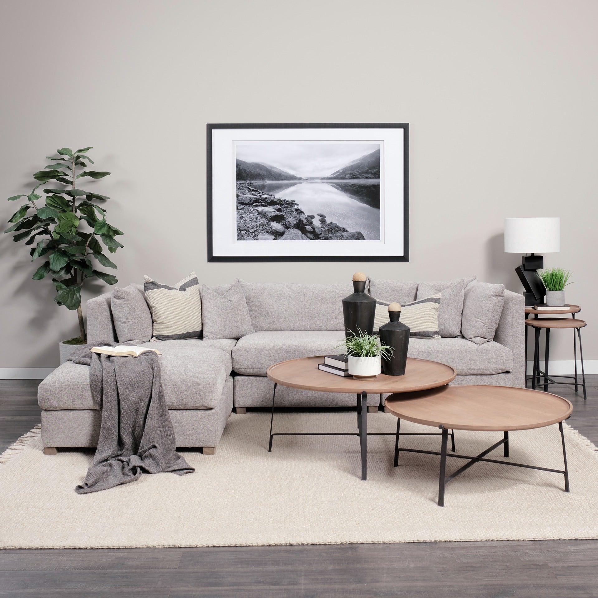 Valence 37.8L x 38.6W x 28.3H Medium Gray Corner Sectional Piece - Dekor Butik