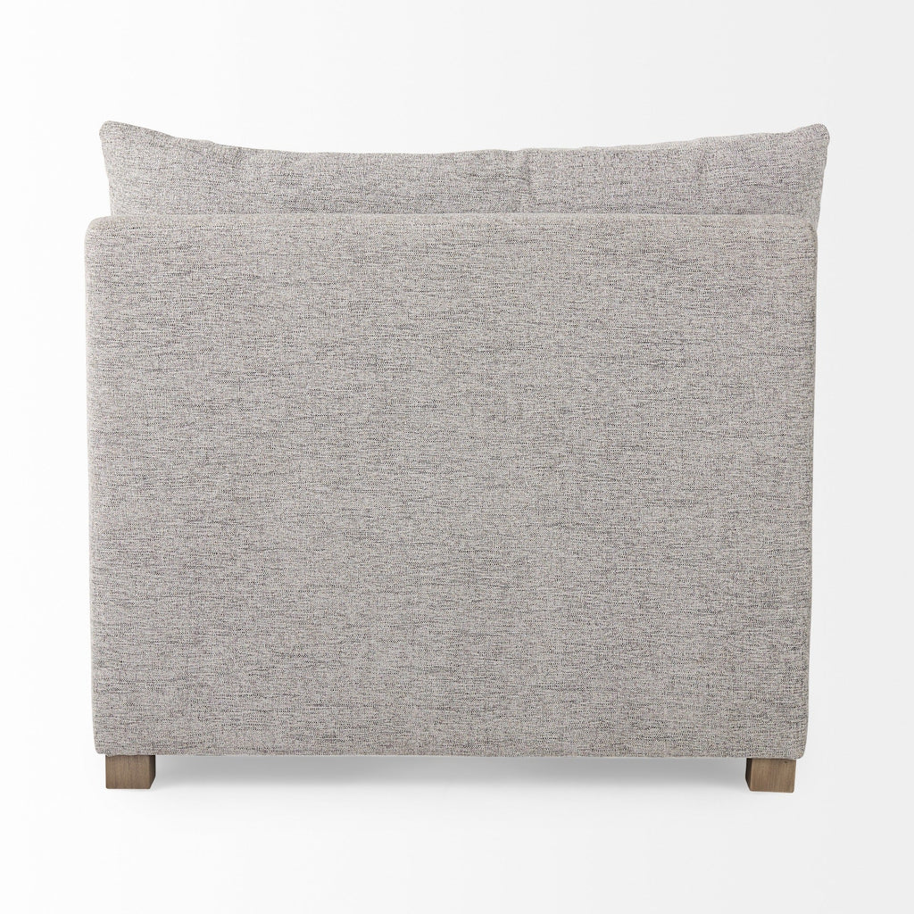 Valence 38.2L x 38.6W x 28.3H Medium Gray Armless Sectional Piece - Dekor Butik