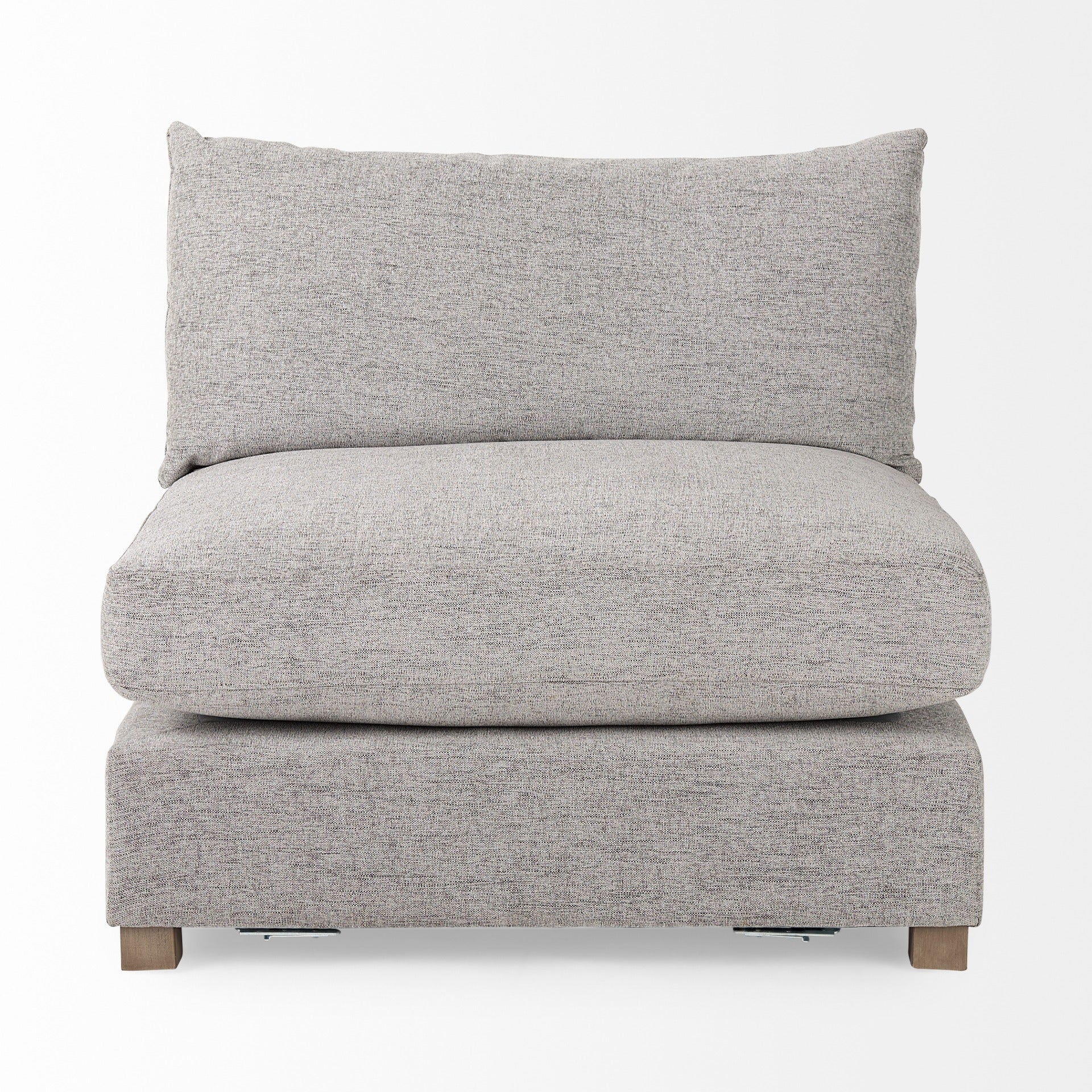 Valence 38.2L x 38.6W x 28.3H Medium Gray Armless Sectional Piece - Dekor Butik