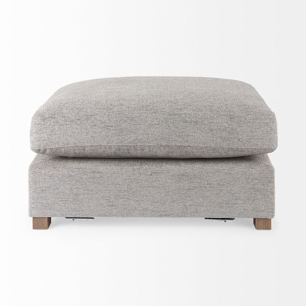 Valence 38.6L x 26.0W x 17.7H Medium Gray 2/3 Ottoman Sectional Piece - Dekor Butik