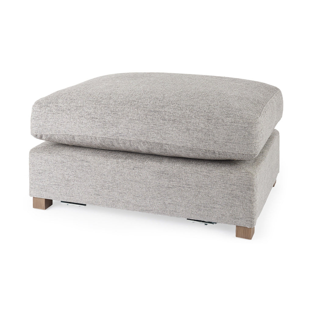 Valence 38.6L x 26.0W x 17.7H Medium Gray 2/3 Ottoman Sectional Piece - Dekor Butik
