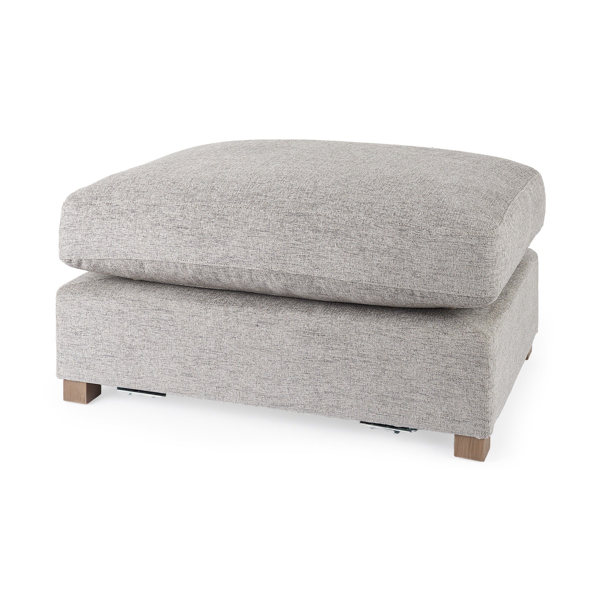 Valence 38.6L x 26.0W x 17.7H Medium Gray 2/3 Ottoman Sectional Piece - Dekor Butik