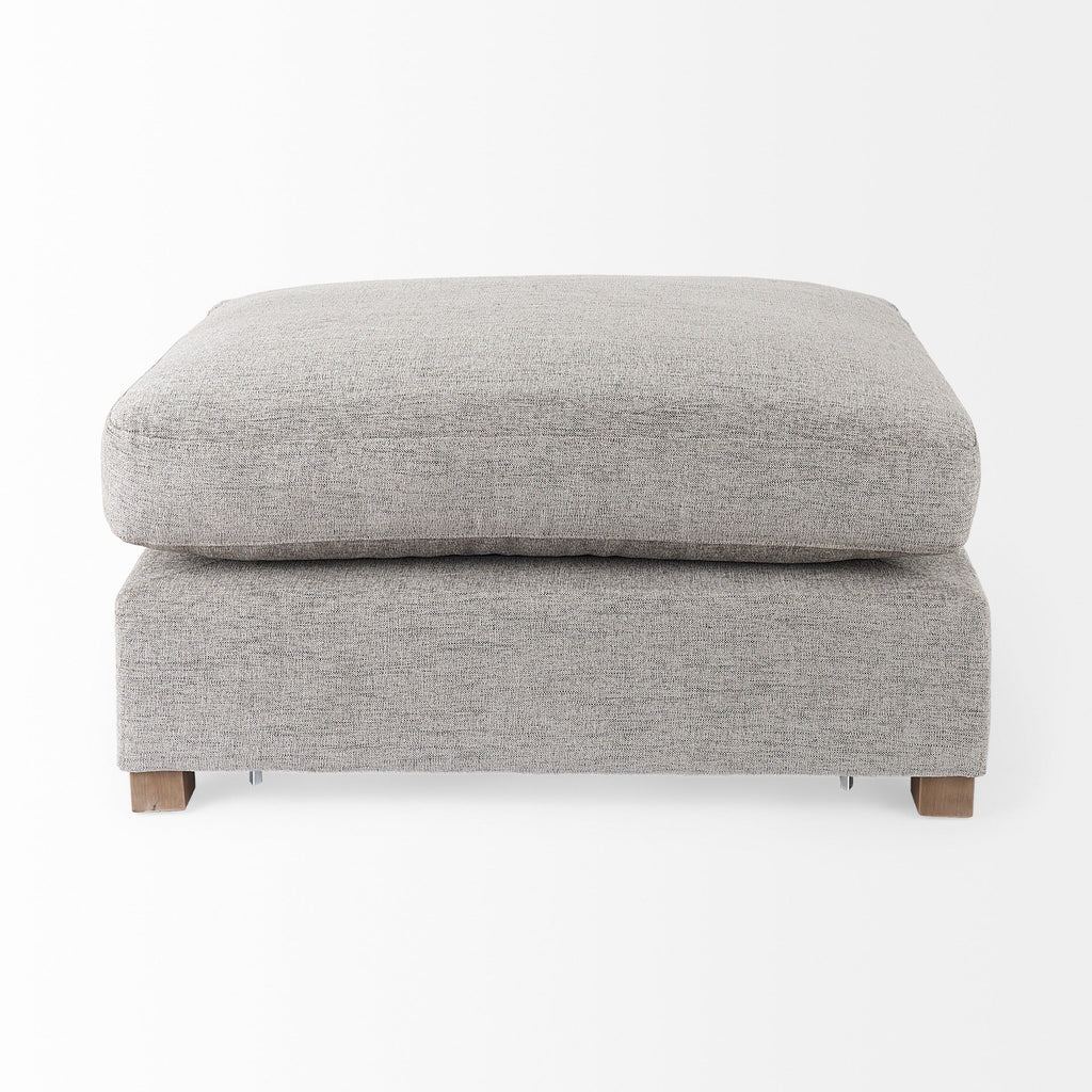 Valence 38.6L x 26.0W x 17.7H Medium Gray 2/3 Ottoman Sectional Piece - Dekor Butik