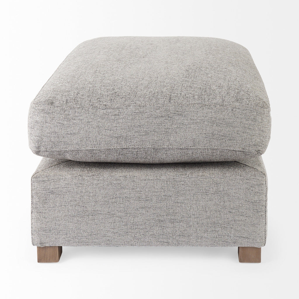 Valence 38.6L x 26.0W x 17.7H Medium Gray 2/3 Ottoman Sectional Piece - Dekor Butik