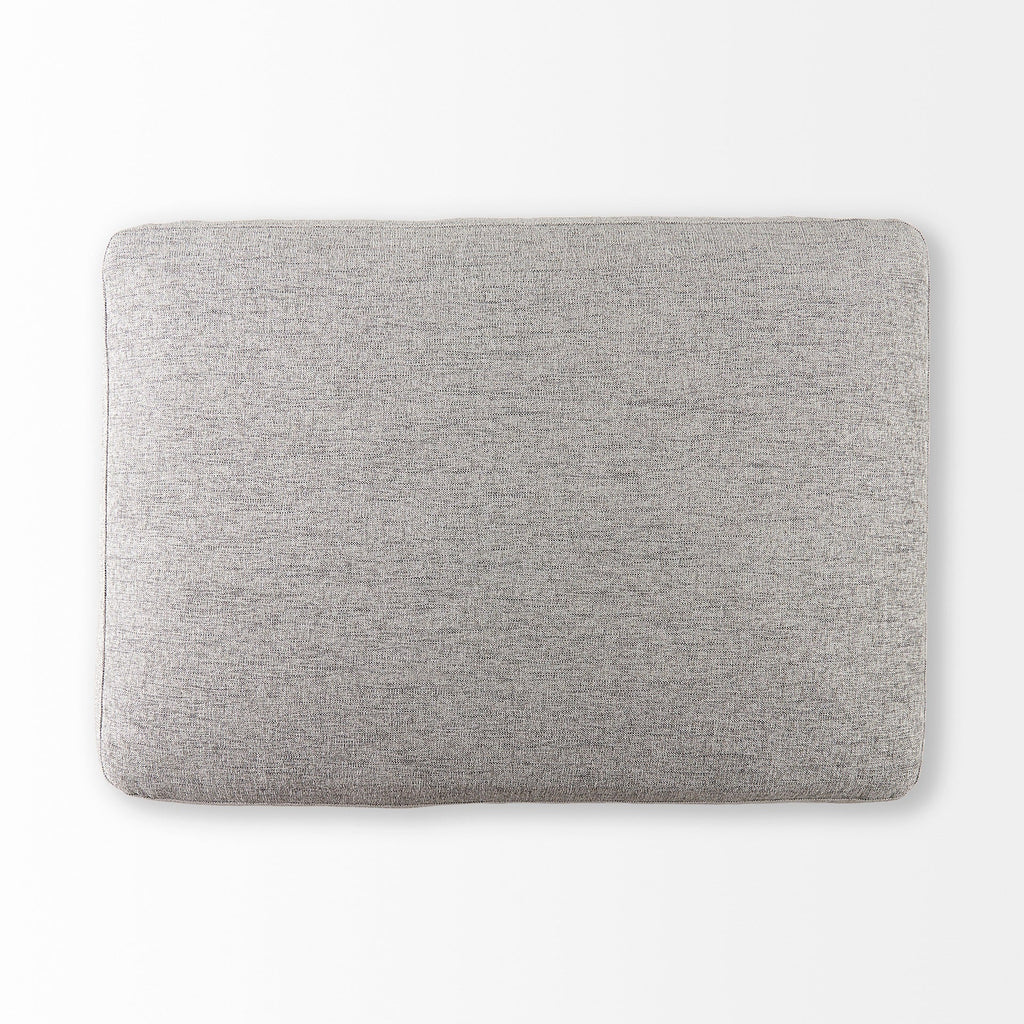 Valence 38.6L x 26.0W x 17.7H Medium Gray 2/3 Ottoman Sectional Piece - Dekor Butik