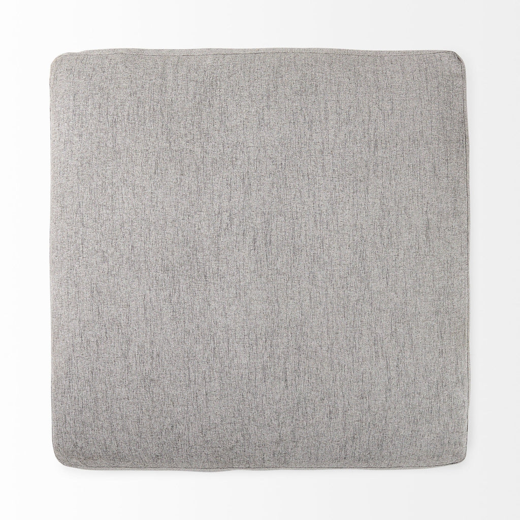 Valence 38.6L x 38.6W x 17.7H Medium Gray Full Size Ottoman Sectional Piece - Dekor Butik