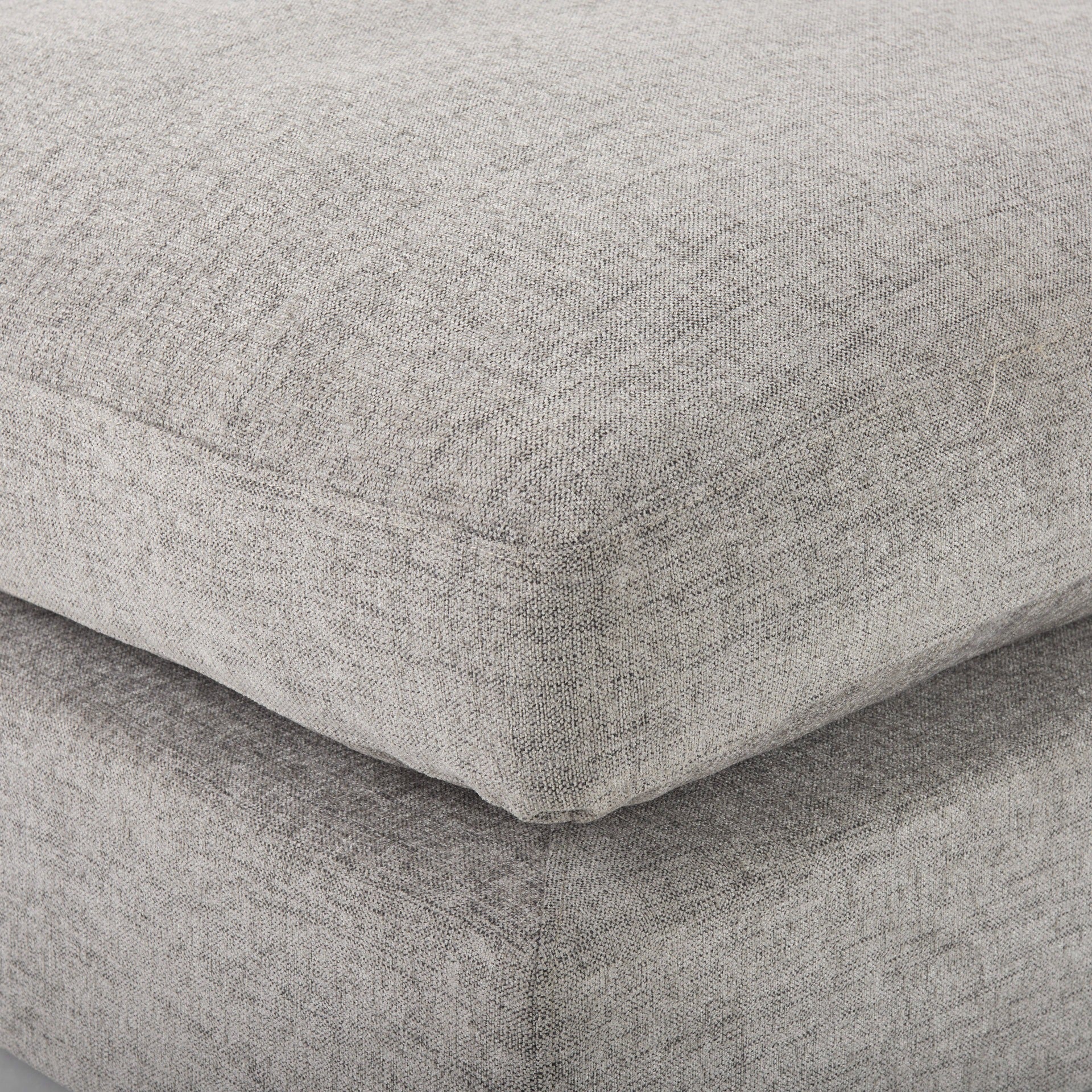 Valence 38.6L x 38.6W x 17.7H Medium Gray Full Size Ottoman Sectional Piece - Dekor Butik