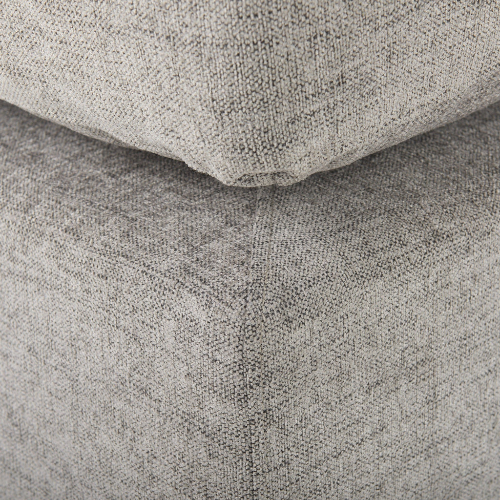 Valence 38.6L x 38.6W x 17.7H Medium Gray Full Size Ottoman Sectional Piece - Dekor Butik