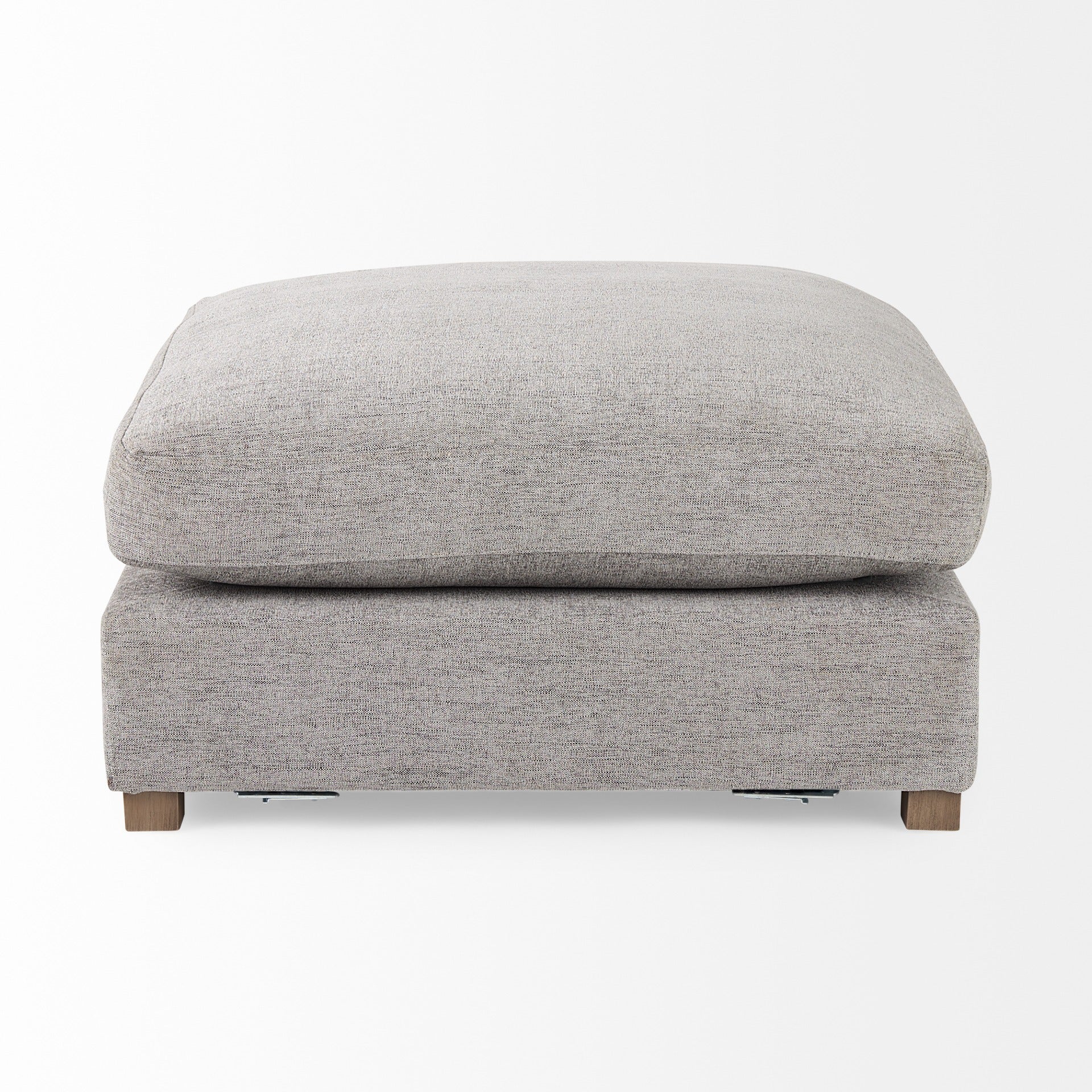 Valence 38.6L x 38.6W x 17.7H Medium Gray Full Size Ottoman Sectional Piece - Dekor Butik