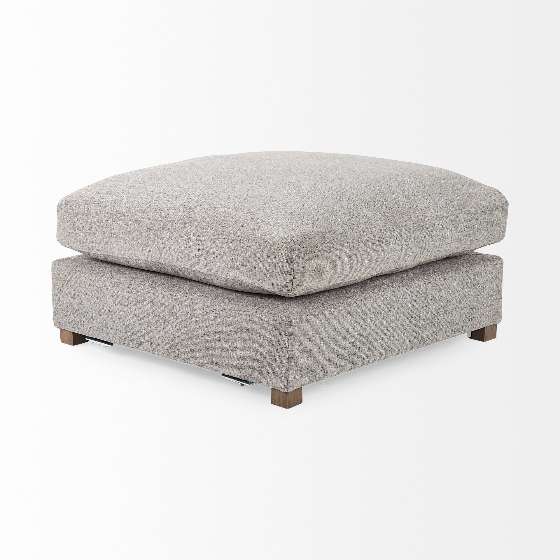 Valence 38.6L x 38.6W x 17.7H Medium Gray Full Size Ottoman Sectional Piece - Dekor Butik