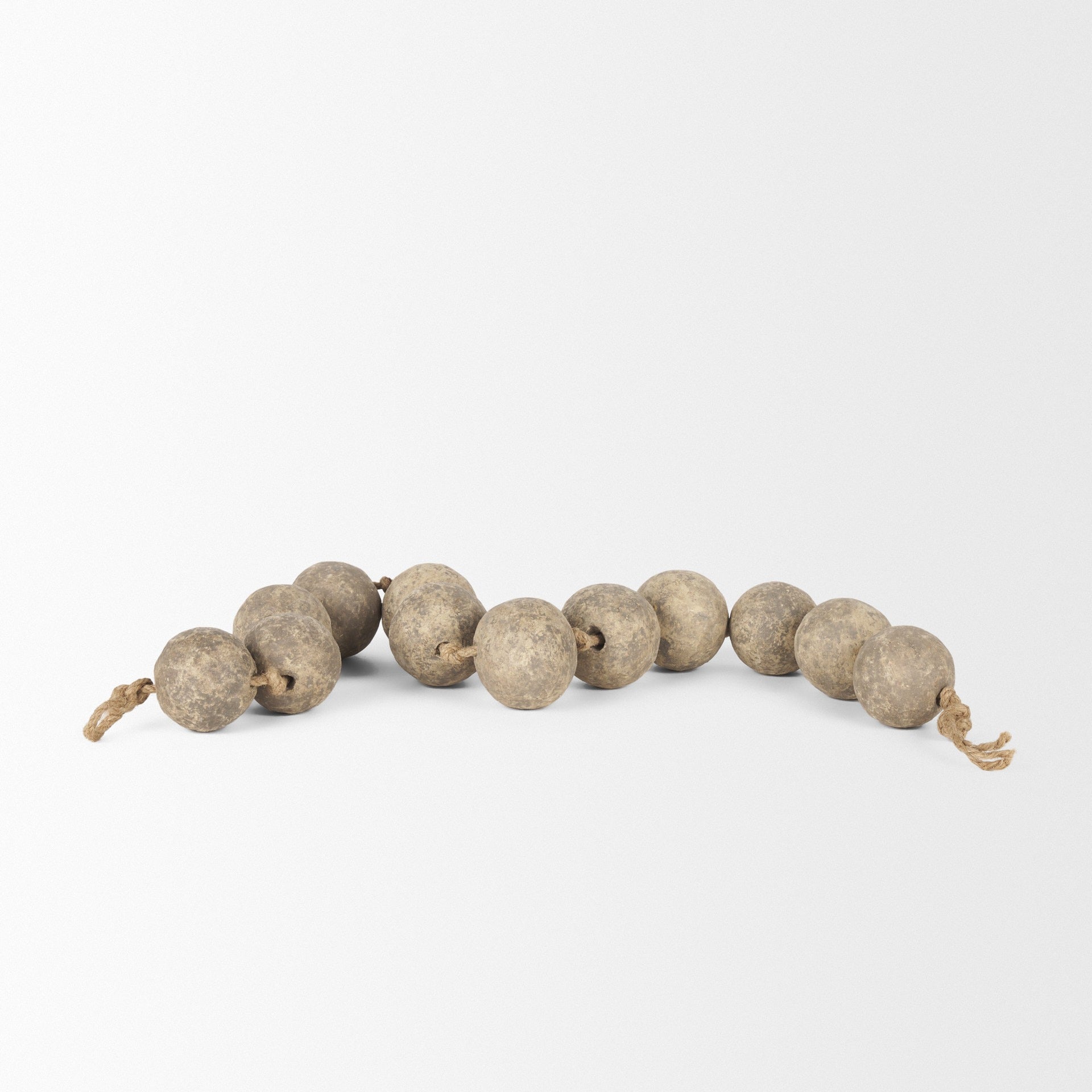 Varamala Dark Beige Paper Mache Sphere Garland - Dekor Butik