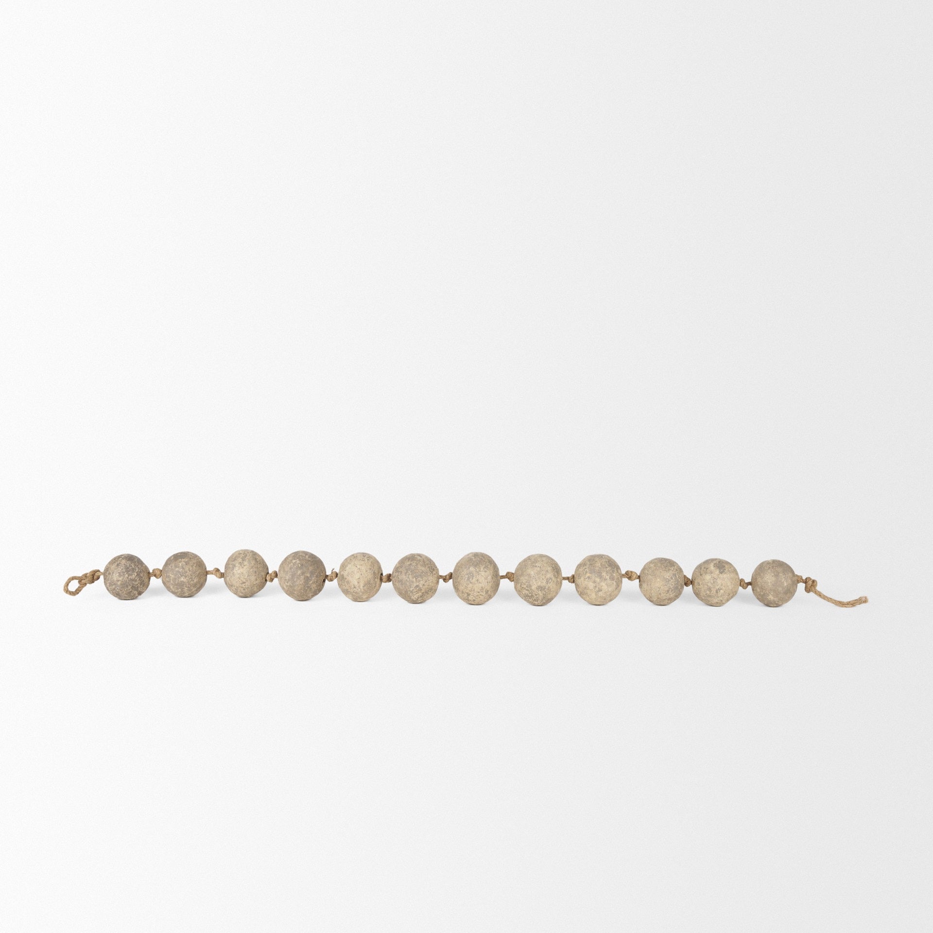 Varamala Dark Beige Paper Mache Sphere Garland - Dekor Butik