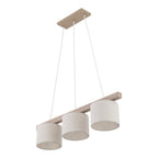 VARO Scandinavian Wood & Linen Pendant Light for Kitchen Island & Dining Table - Dekor Butik