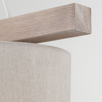 VARO Scandinavian Wood & Linen Pendant Light for Kitchen Island & Dining Table - Dekor Butik