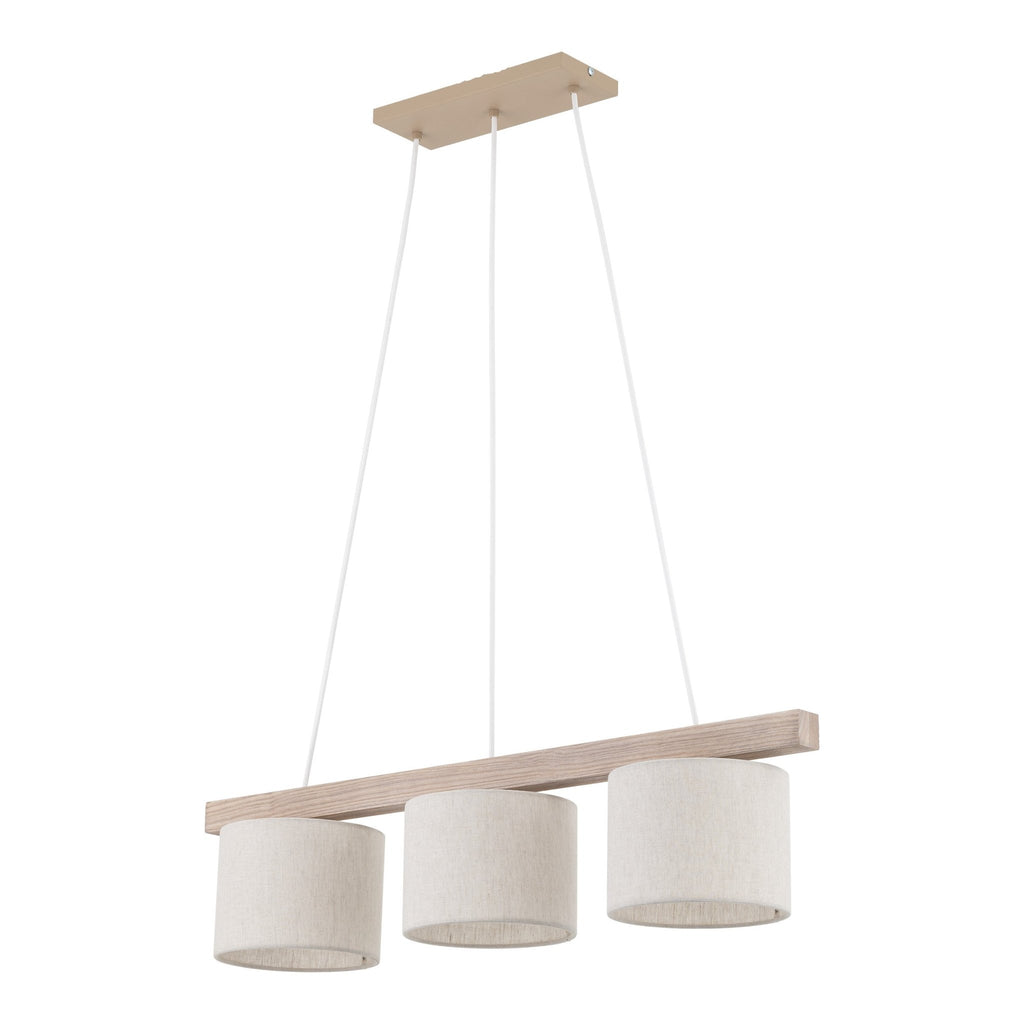 VARO Scandinavian Wood & Linen Pendant Light for Kitchen Island & Dining Table - Dekor Butik