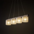 VARO Scandinavian Wood & Linen Pendant Light for Kitchen Island & Dining Table - Dekor Butik