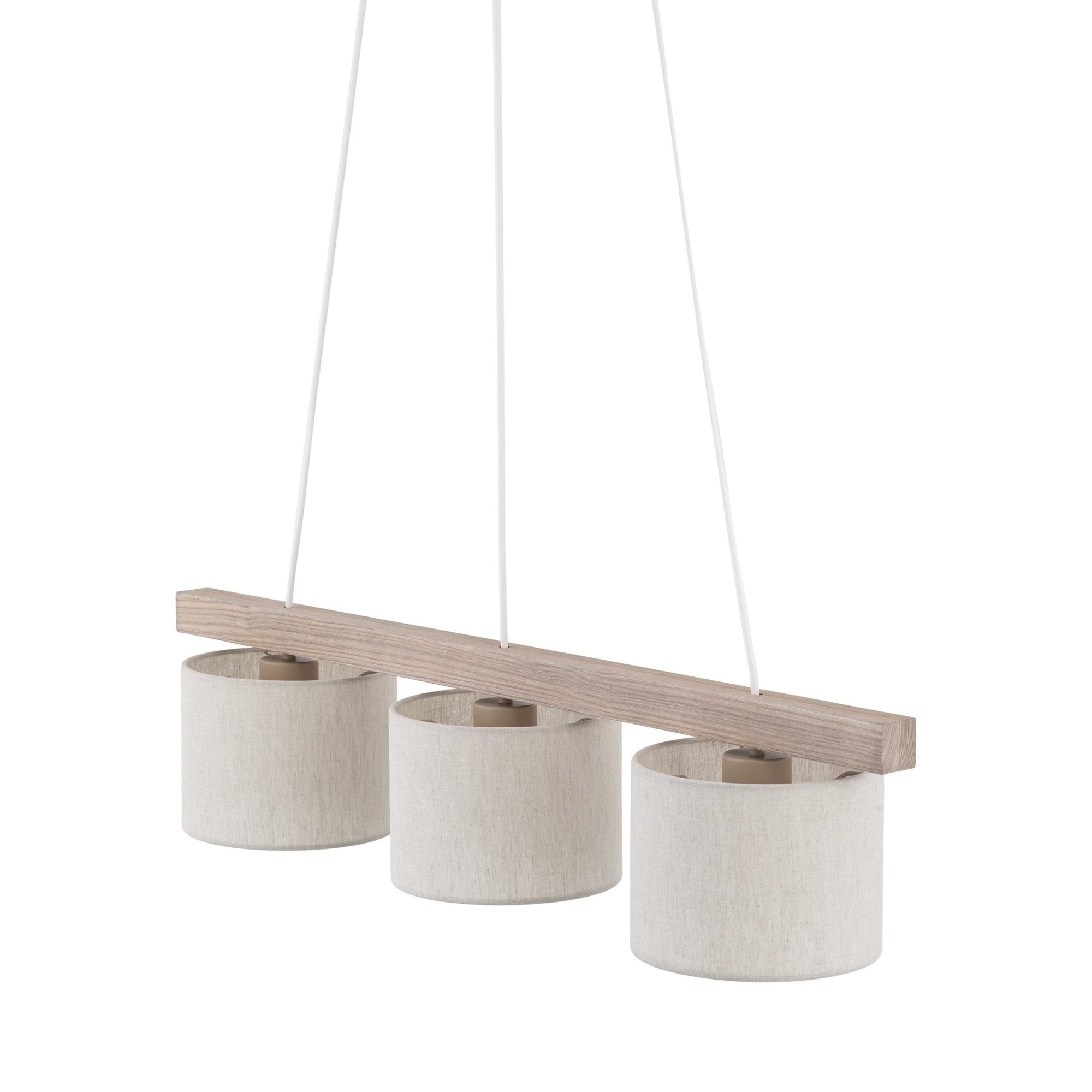 VARO Scandinavian Wood & Linen Pendant Light for Kitchen Island & Dining Table - Dekor Butik