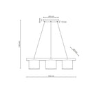 VARO Scandinavian Wood & Linen Pendant Light for Kitchen Island & Dining Table - Dekor Butik