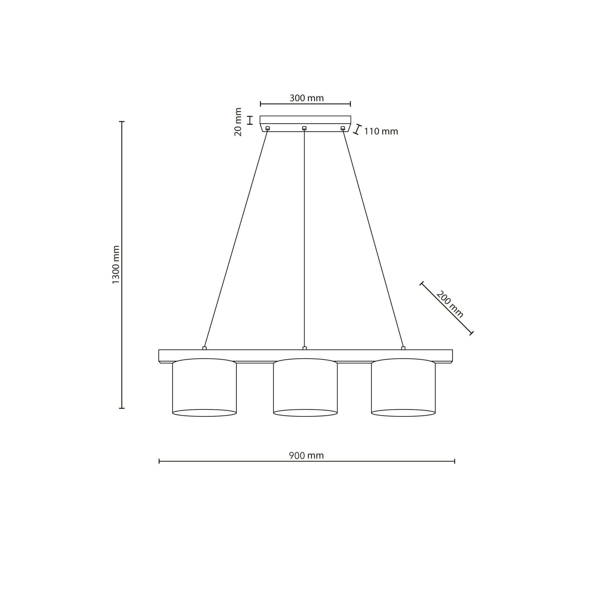 VARO Scandinavian Wood & Linen Pendant Light for Kitchen Island & Dining Table - Dekor Butik