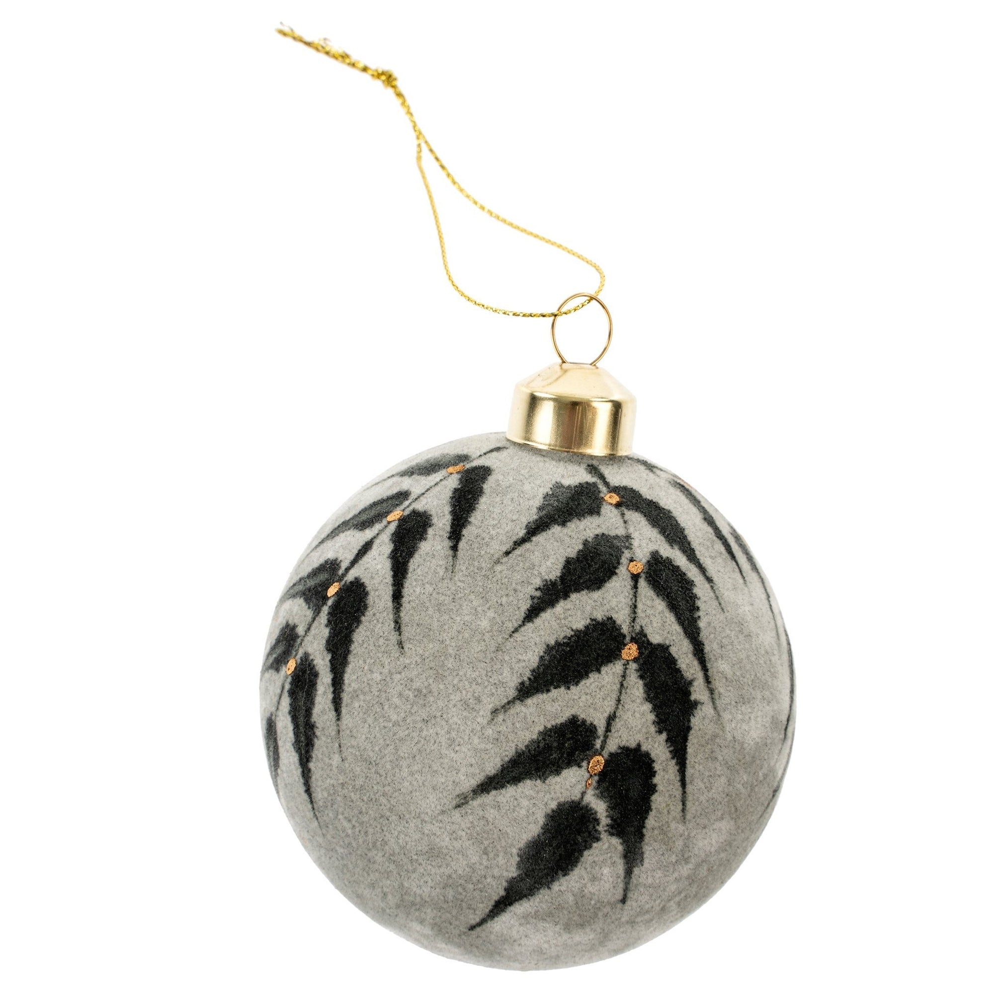 ChristmasVelvet Fern Glass Ornament - Dekor Butik