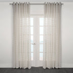 CurtainsVia Rustic Inspired Wide Width Sheer Curtain 108"x 95" - Dekor Butik