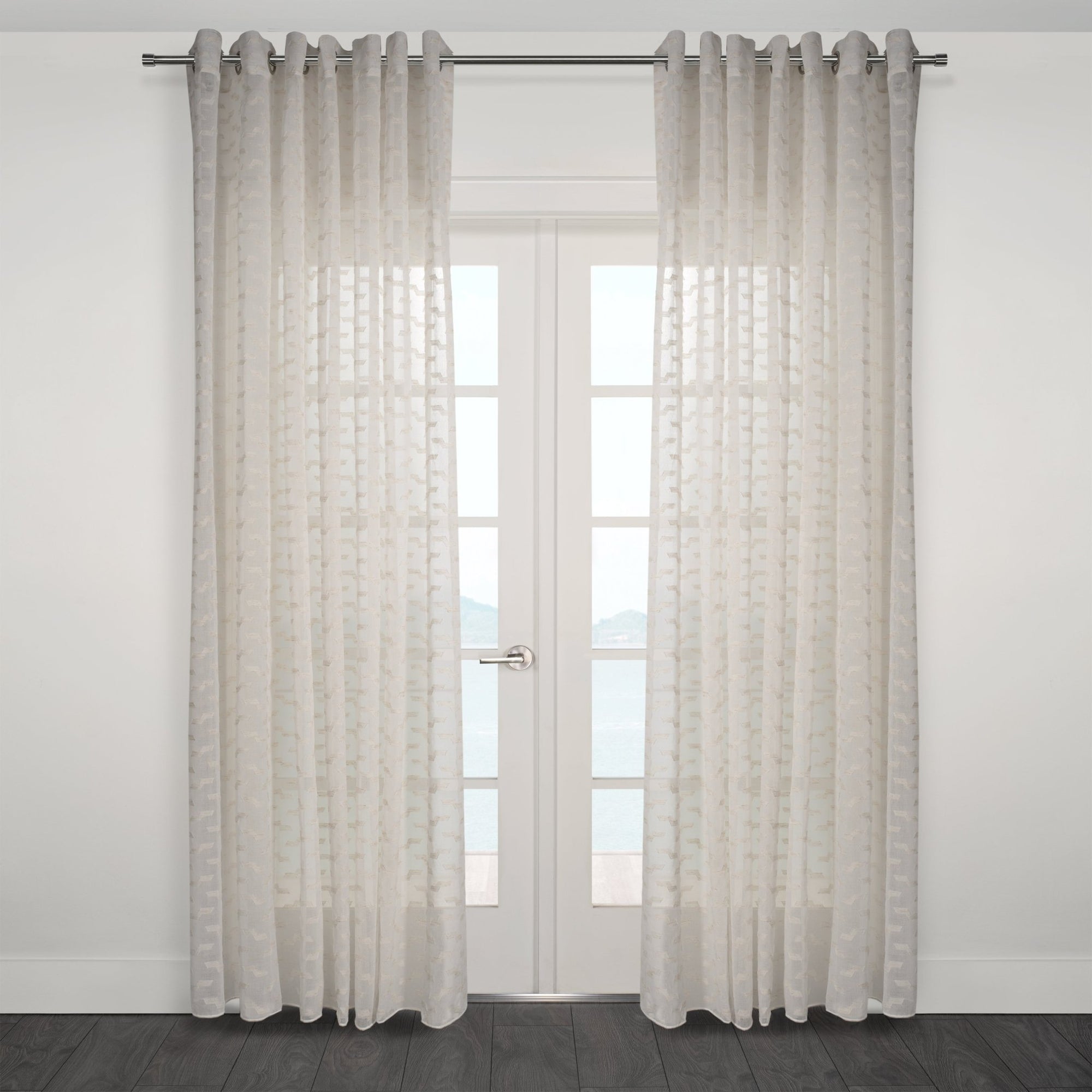 CurtainsVia Rustic Inspired Wide Width Sheer Curtain 108"x 95" - Dekor Butik