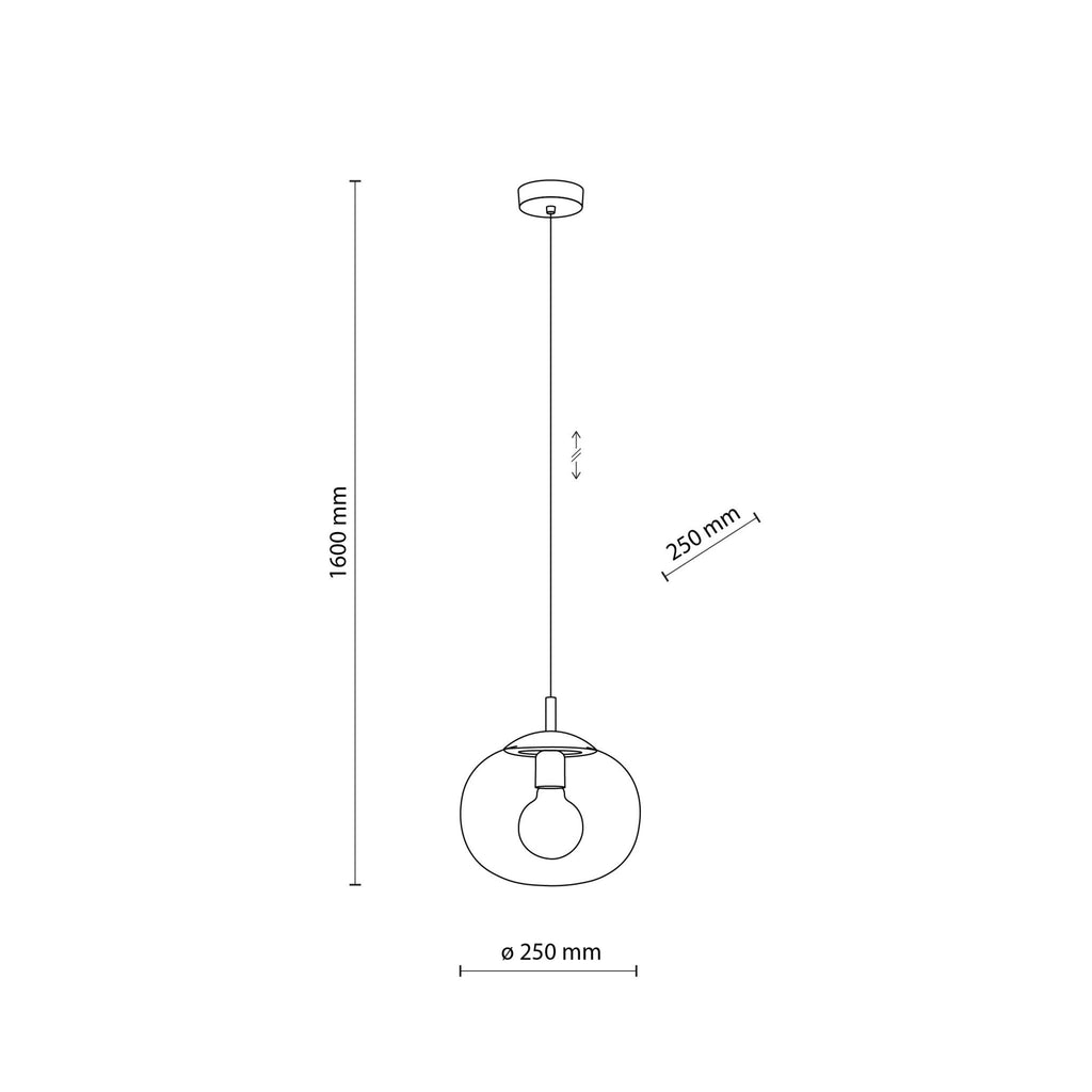 VIBE Graphite Glass Scandinavian Pendant Light - Dekor Butik