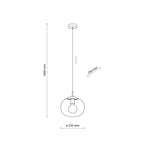 VIBE Graphite Glass Scandinavian Pendant Light - Dekor Butik