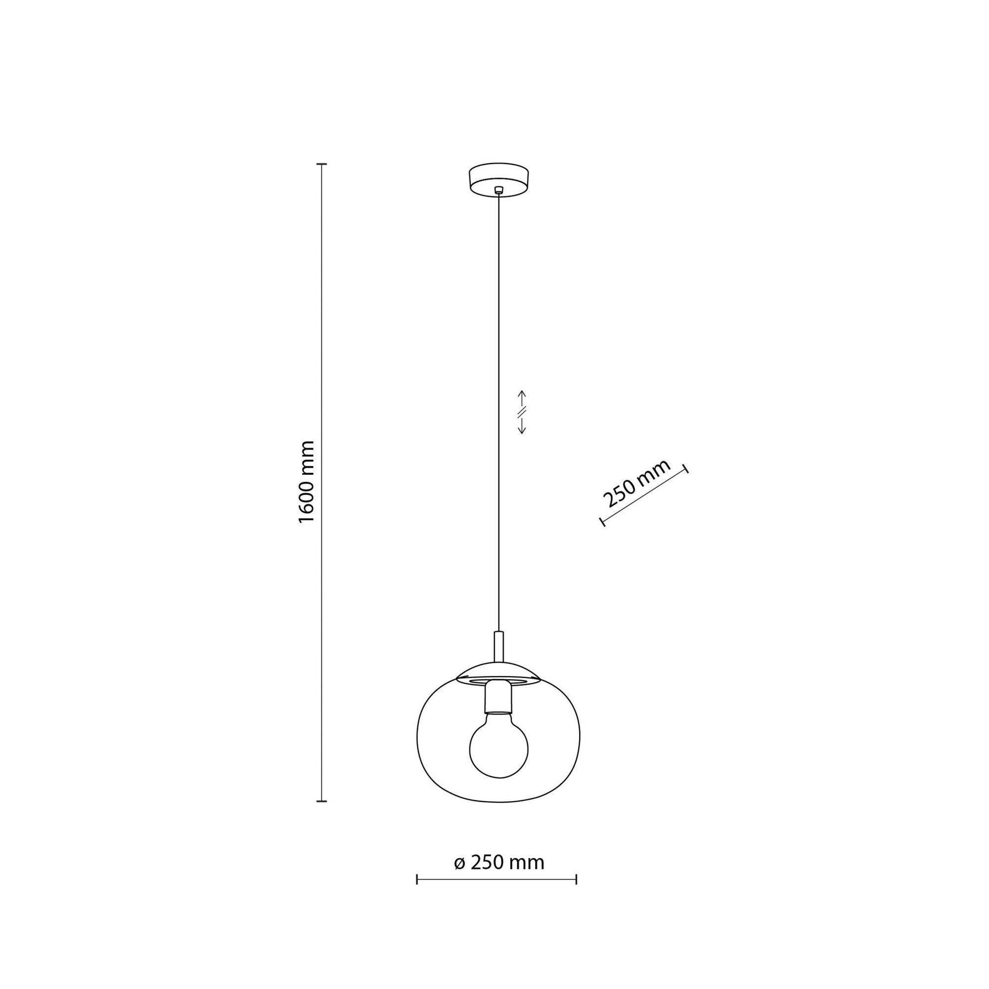 VIBE Graphite Glass Scandinavian Pendant Light - Dekor Butik