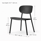 Vivian Dining Chair, Black - Dekor Butik